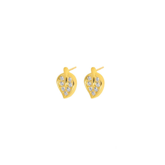 JOOLS ERC-9749.2 Gold Plated Silver Leaf Earrings