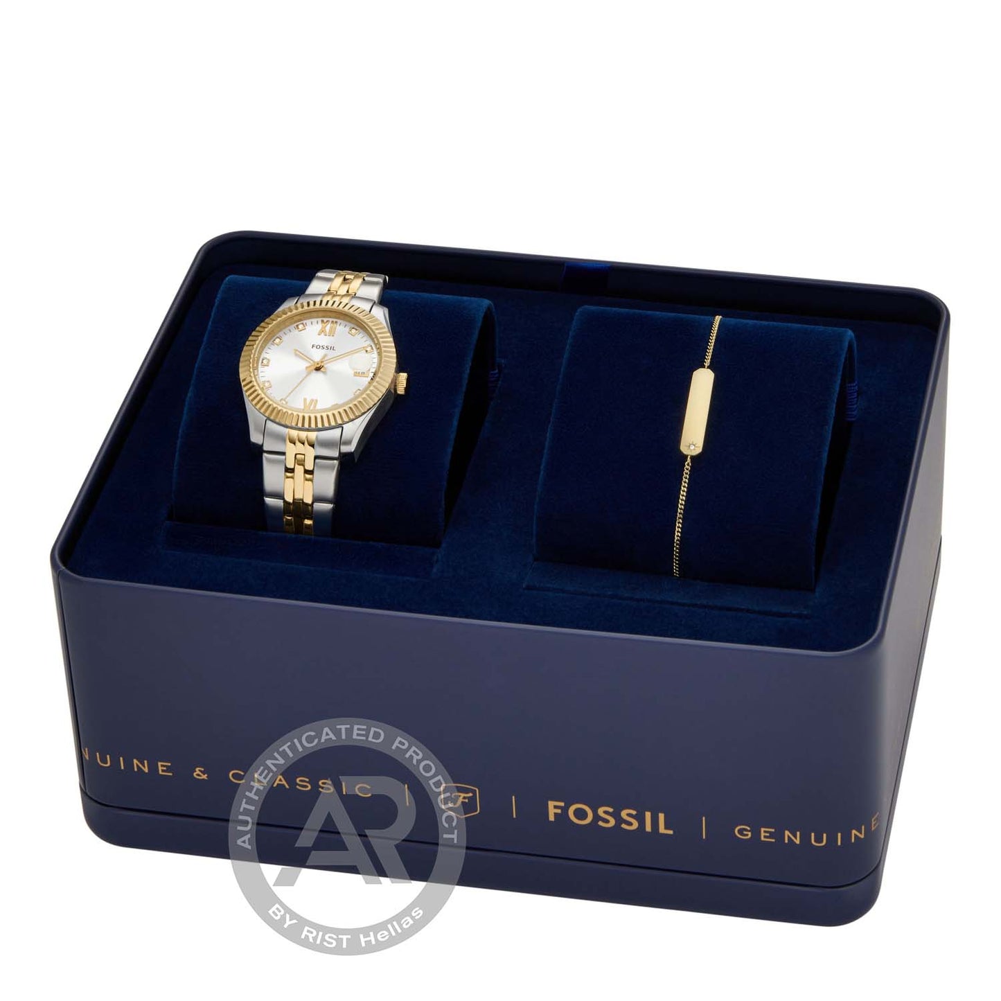 FOSSIL ES5313SET Scarlette Two Tone Stainless Steel Bracelet Gift Set