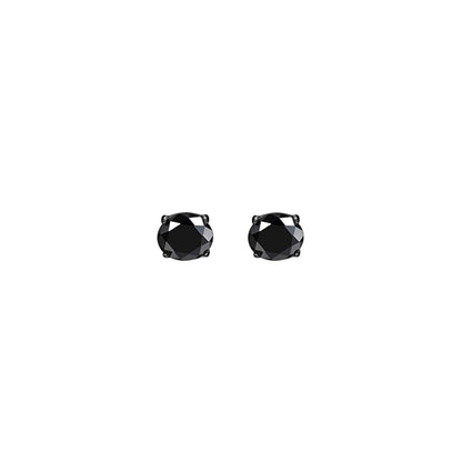 SC270-1W Stud Earrings in Platinum Plated Silver
