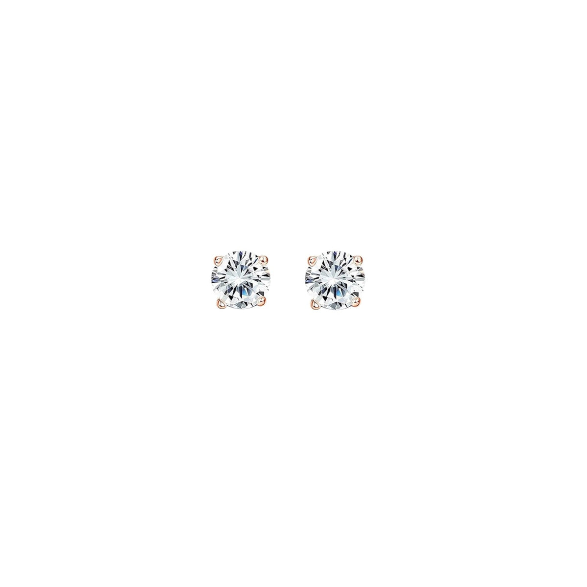 SC270-1W Stud Earrings in Platinum Plated Silver
