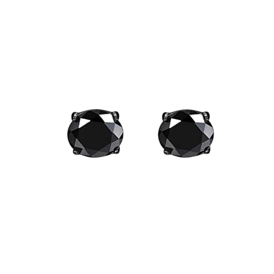 SC270-1W Stud Earrings in Platinum Plated Silver