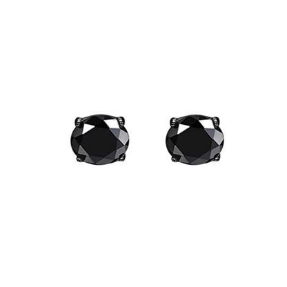 SC270-1W Stud Earrings in Platinum Plated Silver