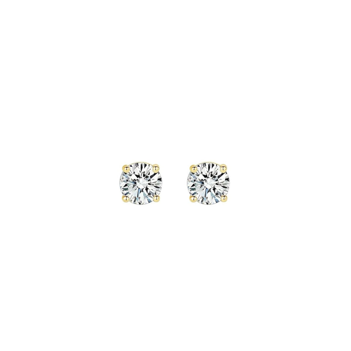 SC270-1W Stud Earrings in Platinum Plated Silver