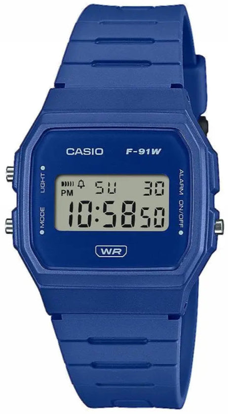 Casio F-91WB-2A1EF Digital Blue Rubber Strap