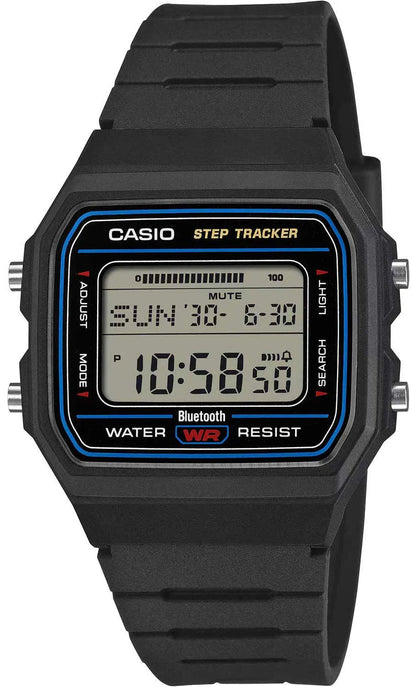 Casio F-B100W-1AEF Bluetooth Black Rubber Strap