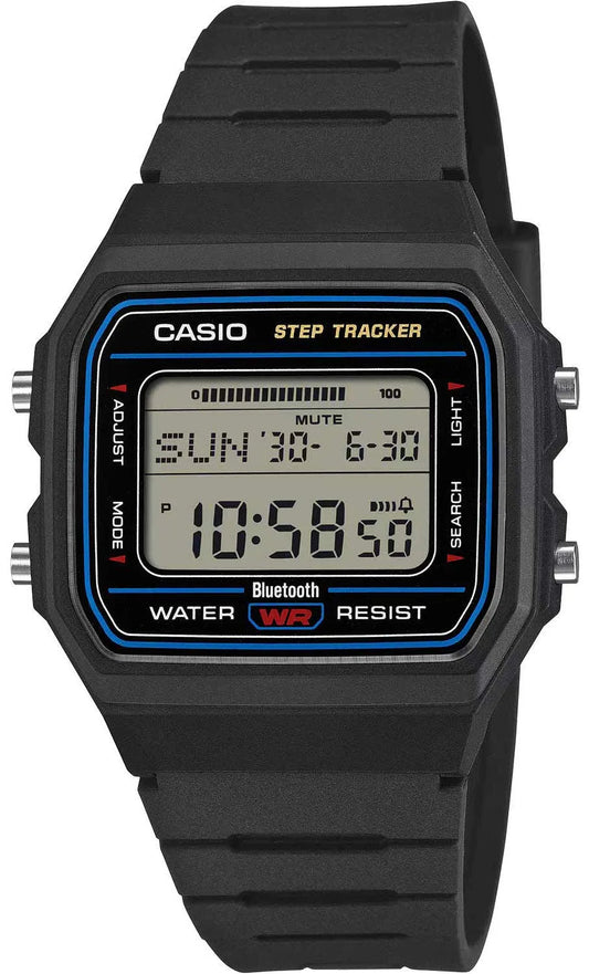 Casio F-B100W-1AEF Bluetooth Black Rubber Strap