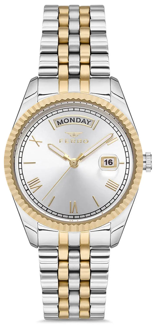 Ferro FL21131AWT-D Two Tone Stainless Steel Bracelet