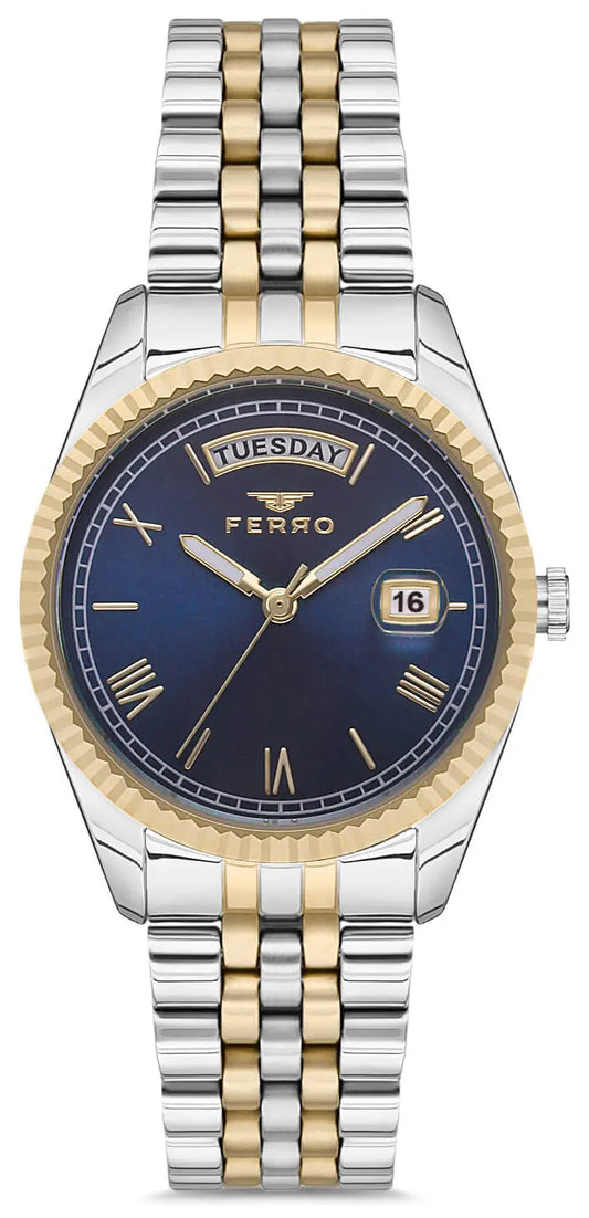 Ferro FL21131AWT-D3 Two Tone Stainless Steel Bracelet