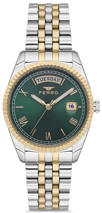 Ferro FL21131AWT-D6 Two Tone Stainless Steel Bracelet