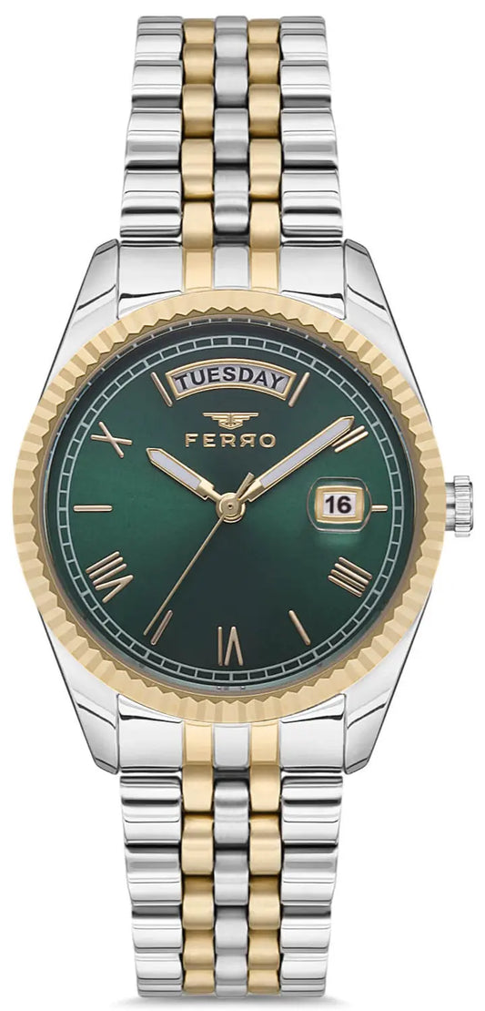 Ferro FL21131AWT-D6 Two Tone Stainless Steel Bracelet