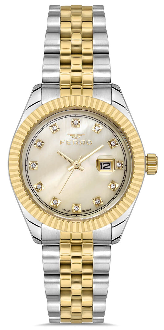 Ferro FL21294AWT-D4 Two Tone Stainless Steel Bracelet