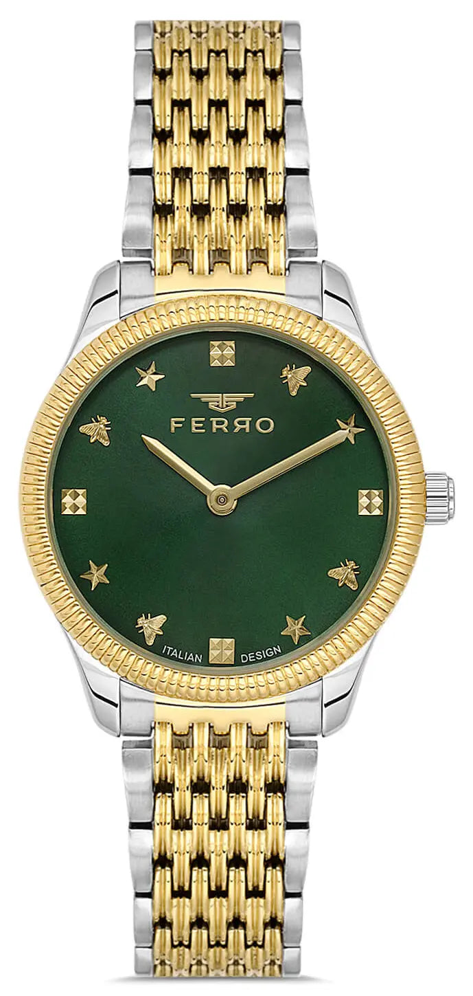 Ferro FL21512AWT-D6 Two Tone Stainless Steel Bracelet