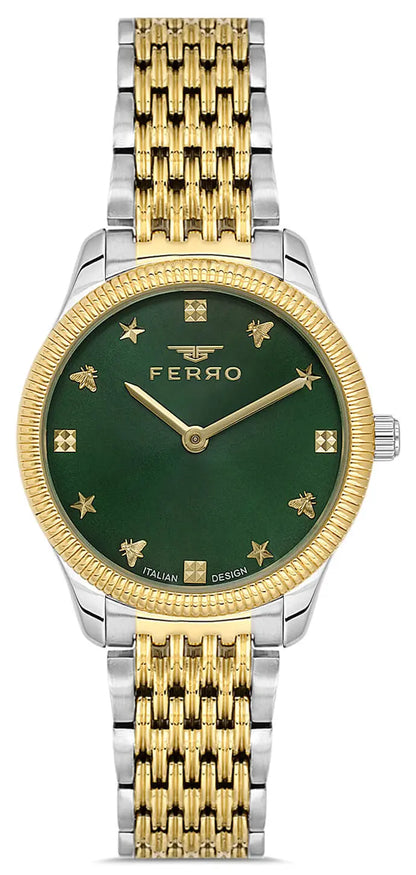 Ferro FL21512AWT-D6 Two Tone Stainless Steel Bracelet