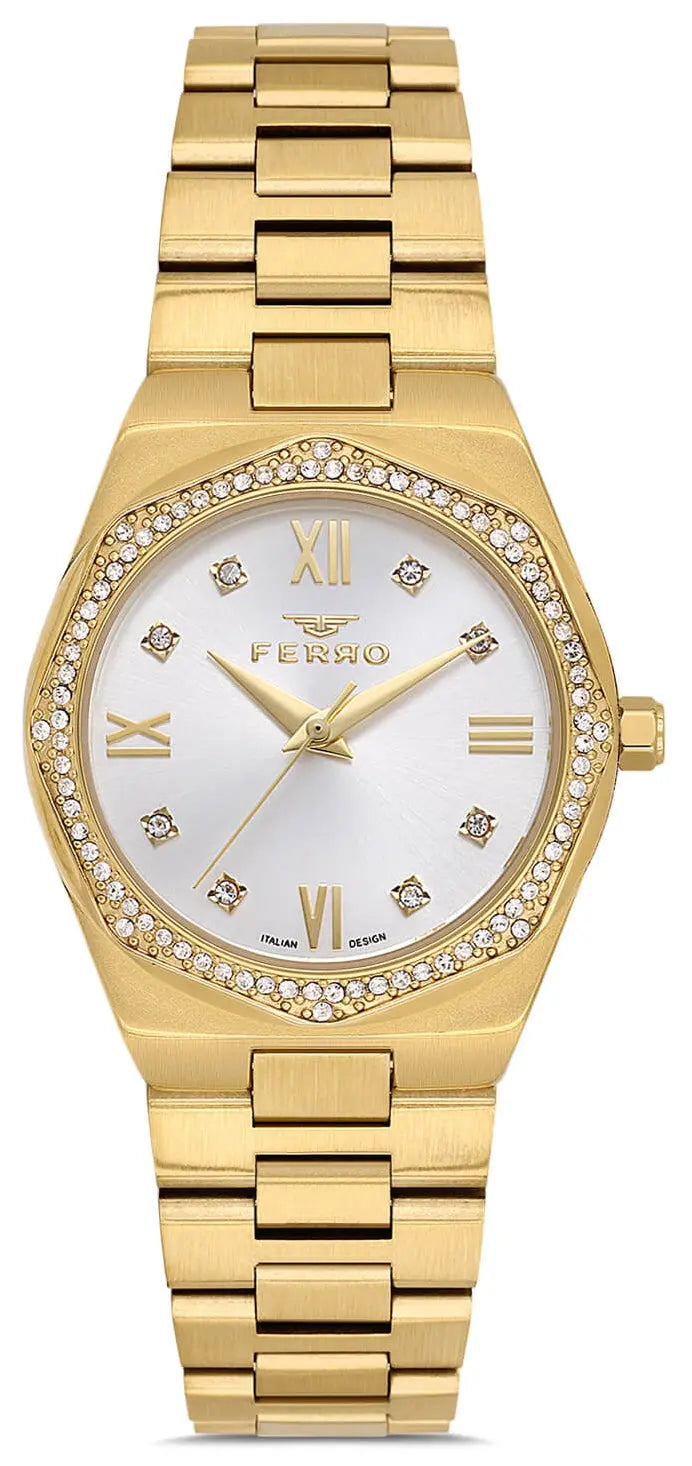 Ferro FL21518AWT-B Gold Stainless Steel Bracelet