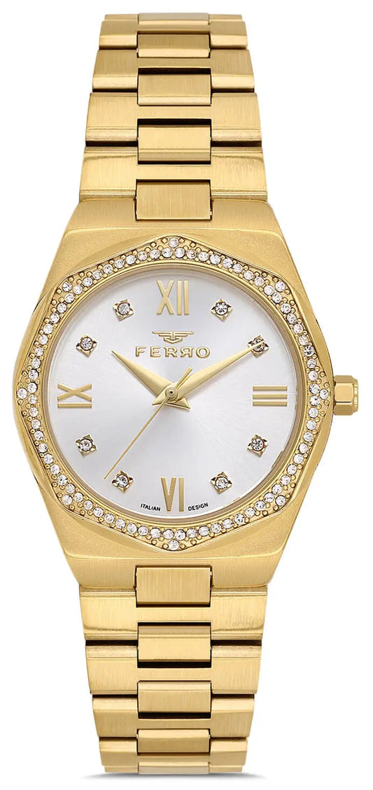 Ferro FL21518AWT-B Gold Stainless Steel Bracelet