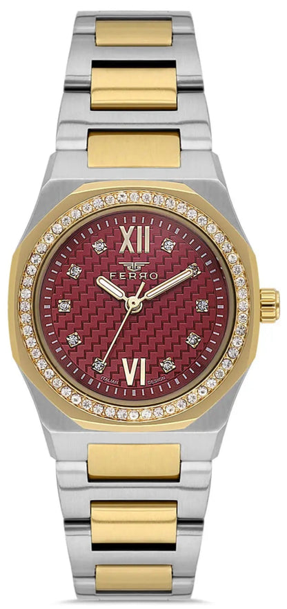 Ferro FL21616AWT-D8 Two Tone Stainless Steel Bracelet