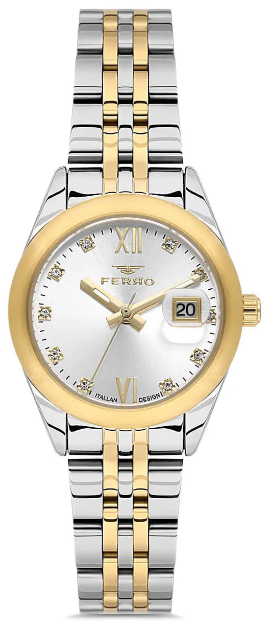 Ferro FL21618AWT-D Two Tone Stainless Steel Bracelet