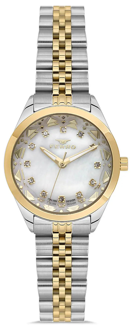 Ferro FL21741AWT-D Two Tone Stainless Steel Bracelet