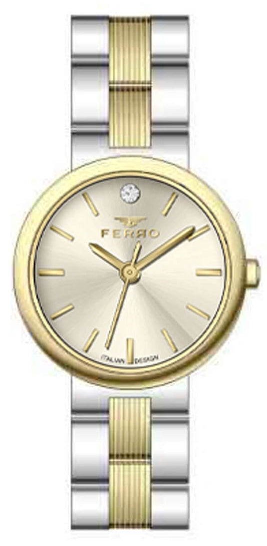 Ferro FL21836AWT-D4 Two Tone Stainless Steel Bracelet