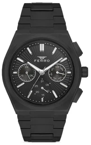 Ferro FM11452AWT-G Multifunction Black Stainless Steel Bracelet