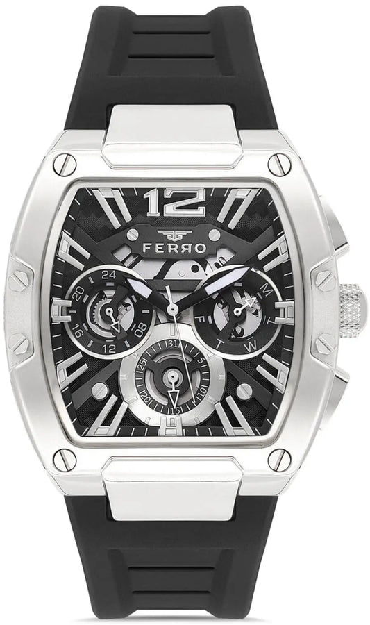 Ferro FM11527DWT-J2 Multifunction Black Silicon Strap