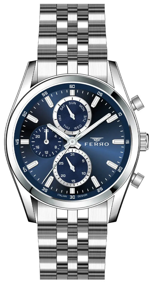 Ferro FM11747AWT-A3 Multifunction Silver Stainless Steel Bracelet