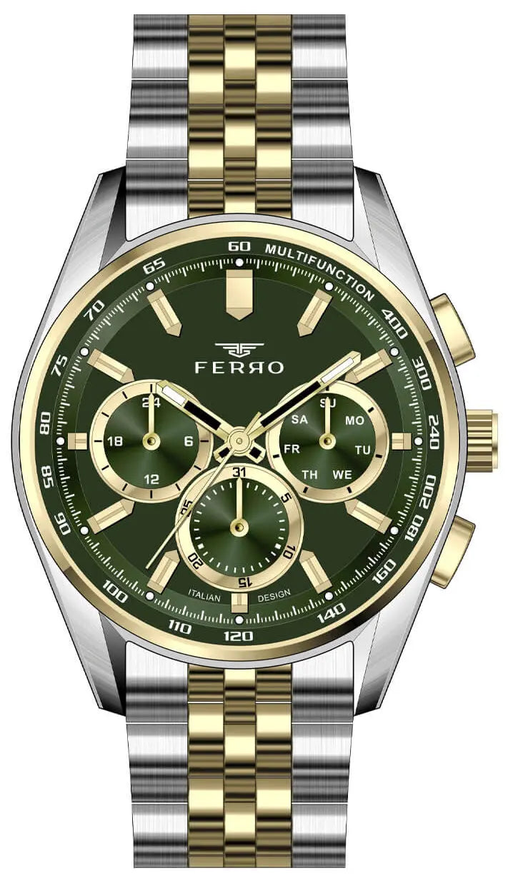 Ferro FM11749AWT-D6 Multifunction Two Tone Stainless Steel Bracelet