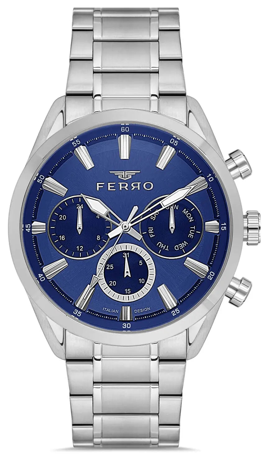 Ferro FM11758AWT-A3 Multifunction Silver Stainless Steel Bracelet