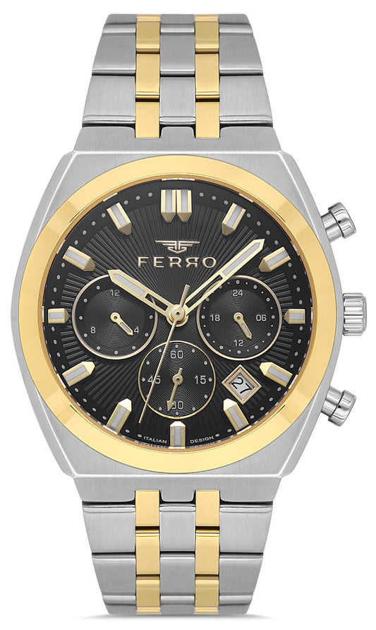 Ferro FM43022A-D2 Two Tone Stainless Steel Bracelet