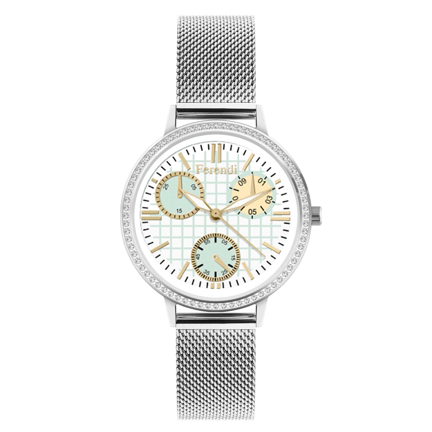 Ferendi FR2601S-111 Comely Silver Mesh Stainless Steel Bracelet