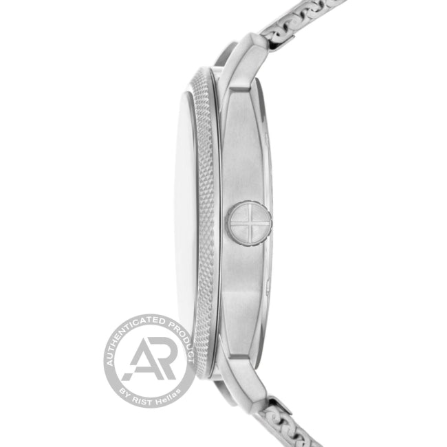 FOSSIL FS6014 Machine Silver Stainless Steel Bracelet