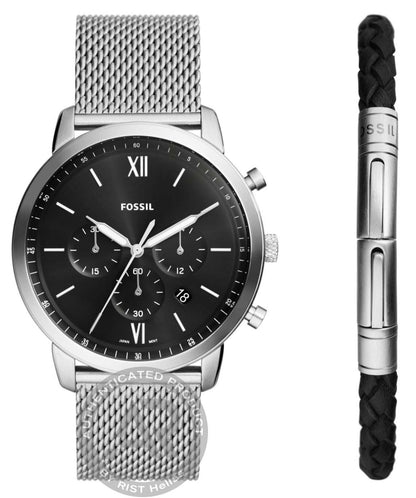 FOSSIL FS6021SET Neutra Chronograph Stainless Steel Bracelet Gift Set