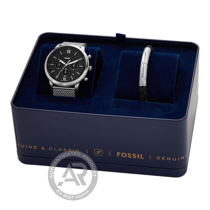 FOSSIL FS6021SET Neutra Chronograph Stainless Steel Bracelet Gift Set