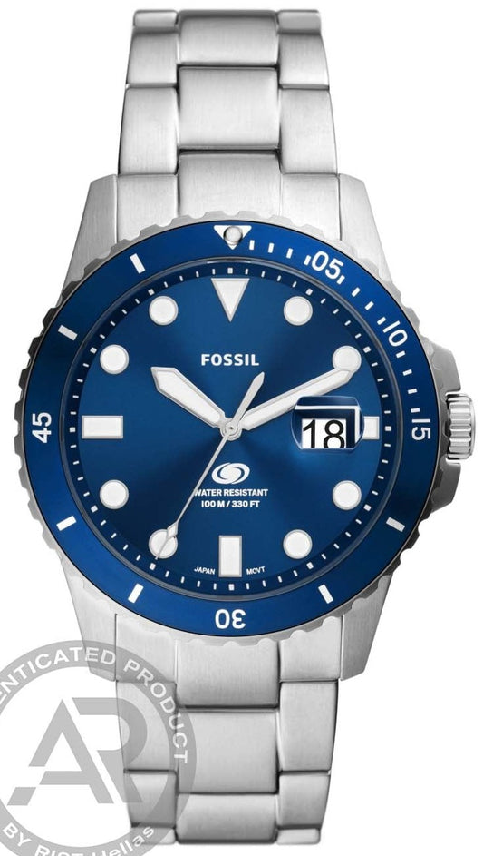FOSSIL FS6029 Blue Silver Stainless Steel Bracelet