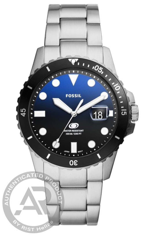 FOSSIL FS6038 Blue Silver Stainless Steel Bracelet
