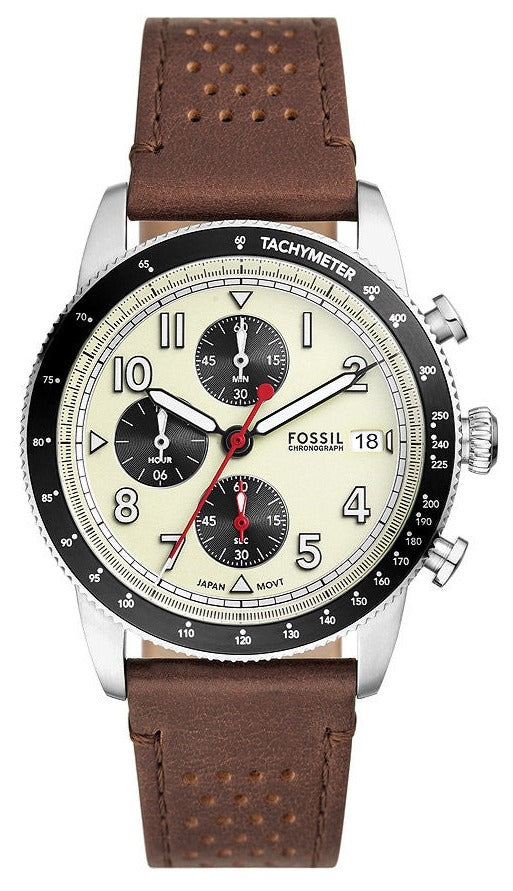 FOSSIL FS6042 Tourer Chronograph Brown Leather Strap