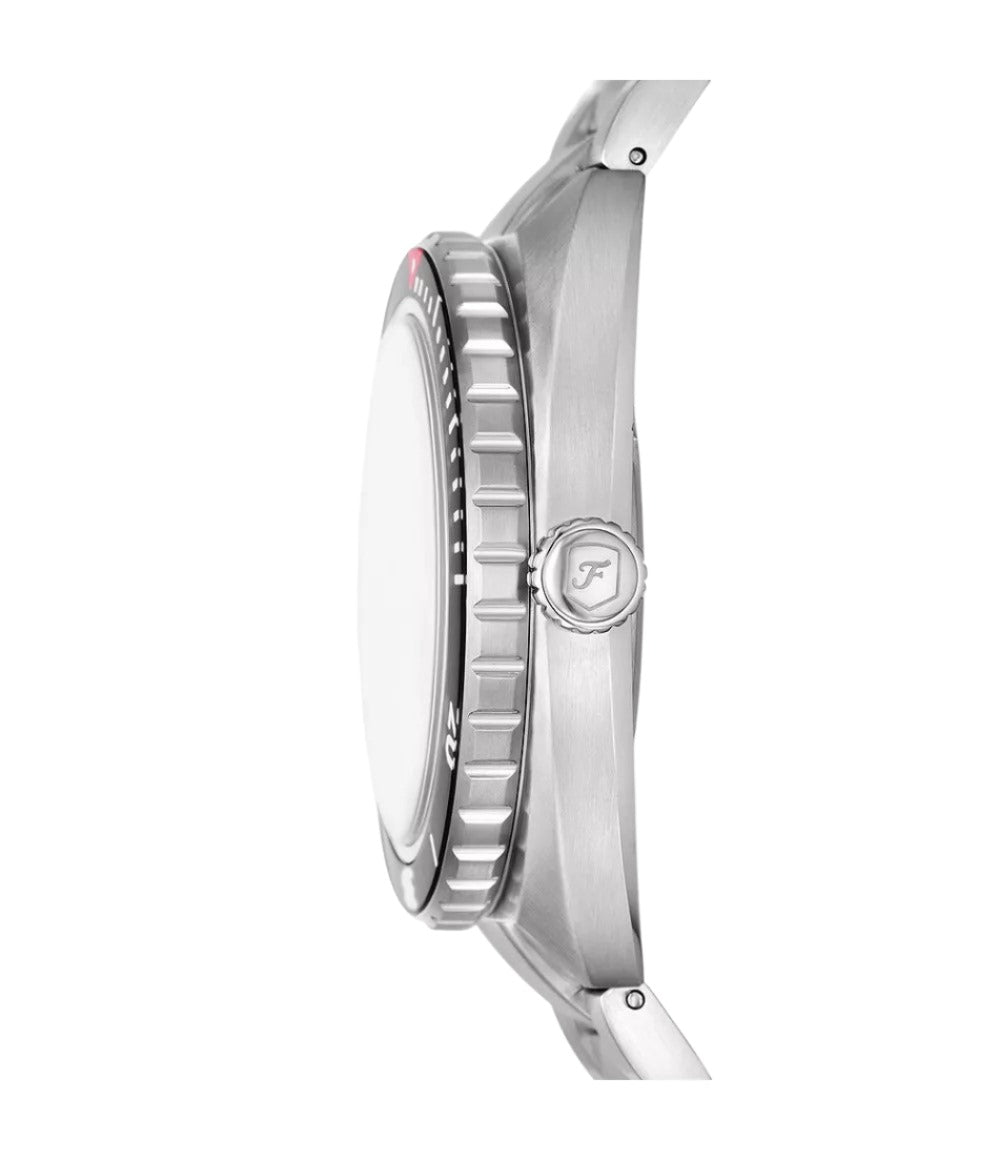 FOSSIL FS6063 Breaker Silver Stainless Steel Bracelet