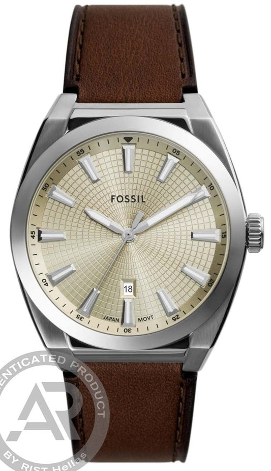 FOSSIL FS6071 Everett Brown Leather Strap