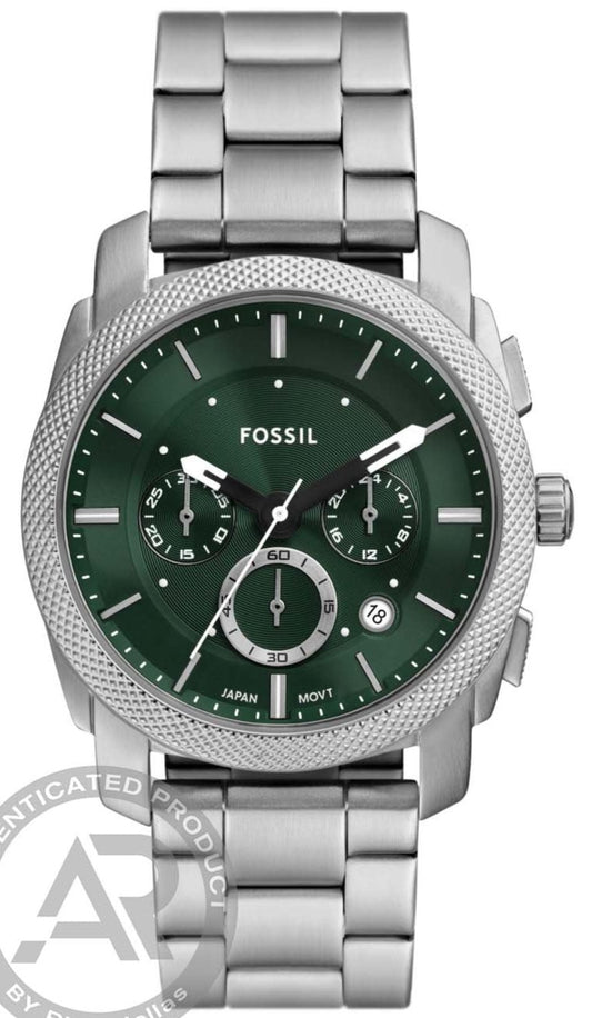 FOSSIL FS6079 Machine Chronograph Silver Stainless Steel Bracelet