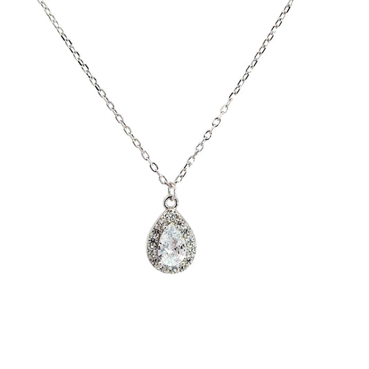 Necklace 9W-KD001-2 Rose Gold Plated Silver with Pearl
