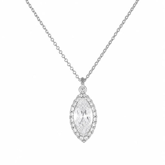 Ballerina Necklace With Zirconia GM208W In Platinum Plated Silver