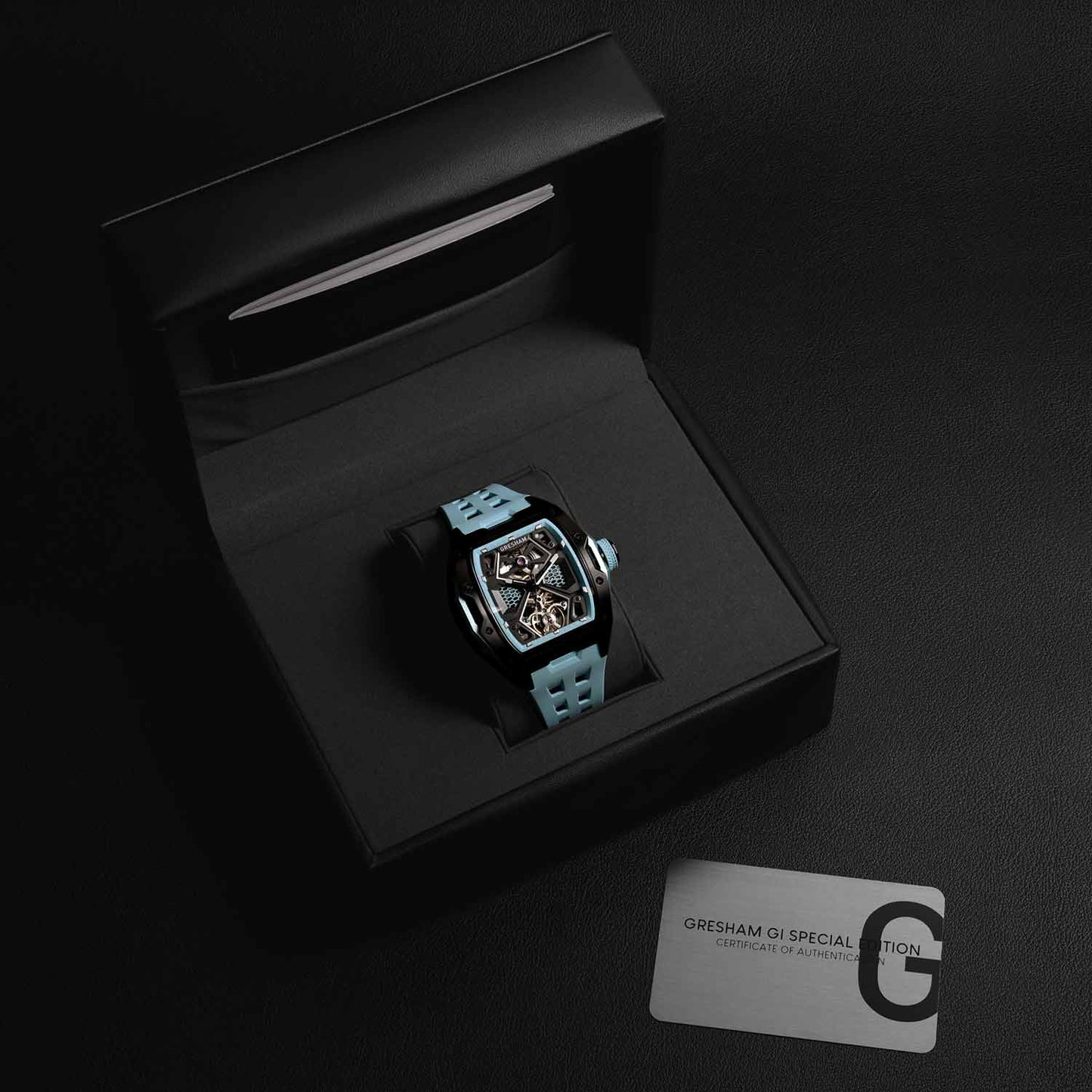 Gresham G1-0001-BLUE GL Horizon Special Edition Light Blue Silicon Strap
