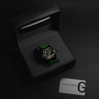 Gresham G1-0001-GRN GL Hyperion Special Edition Green Silicon Strap