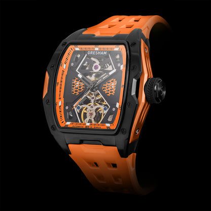 Gresham G1-0001-ORN GL Lava Special Edition Orange Silicon Strap
