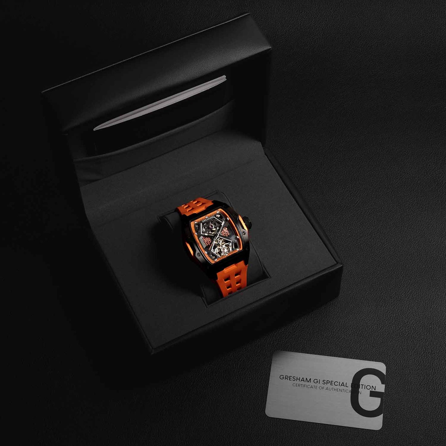 Gresham G1-0001-ORN GL Lava Special Edition Orange Silicon Strap