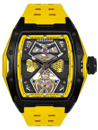 Gresham G1-0001-YELL GL Aurora Special Edition Yellow Silicon Strap