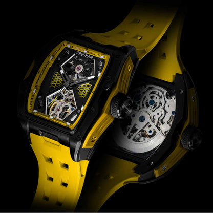 Gresham G1-0001-YELL GL Aurora Special Edition Yellow Silicon Strap