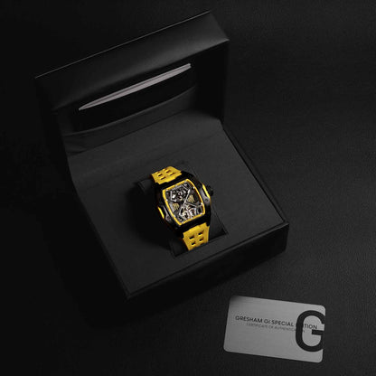 Gresham G1-0001-YELL GL Aurora Special Edition Yellow Silicon Strap
