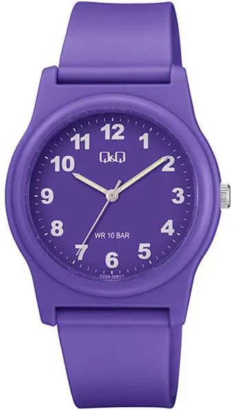 Q&Q G22A-026VY Purple Rubber Strap