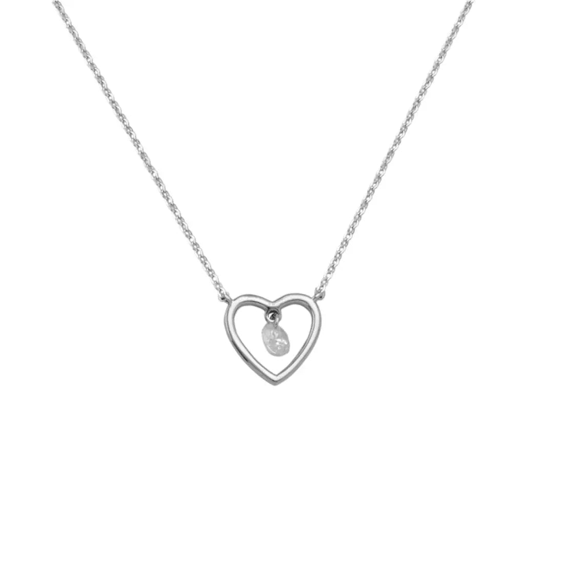 Necklace 9W-KD001-2 Rose Gold Plated Silver with Pearl